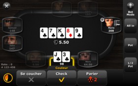 application poker de Bwin sur iPhone